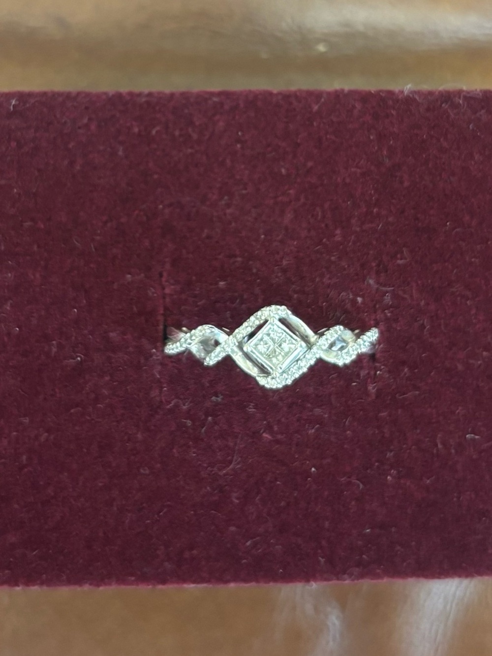 Zales Silver Diamond Accent Ring